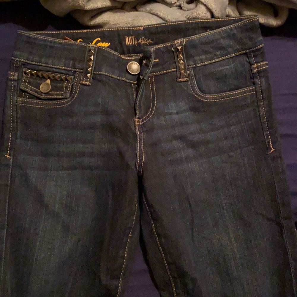 Bootcut, dark jeans